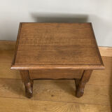 Chest bedside twentieth century solid oak pegged base spacer