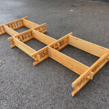 Vintage modular pine wall shelf