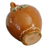 Pichet vintage en terre cuite à fleurs