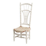 Napoleon 3 shabby white nurse chair