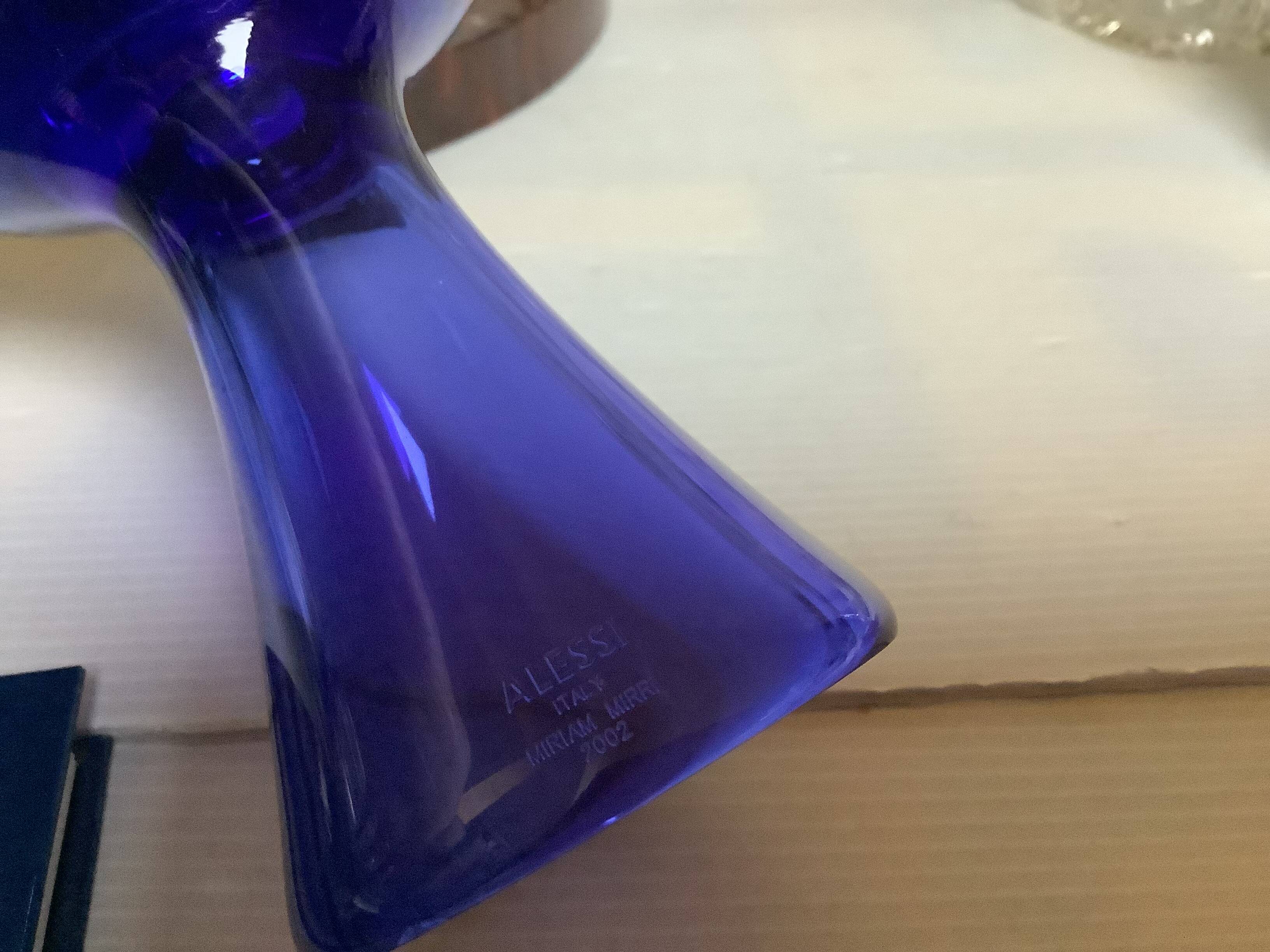 Alessi cobalt blue trinket tray 2002