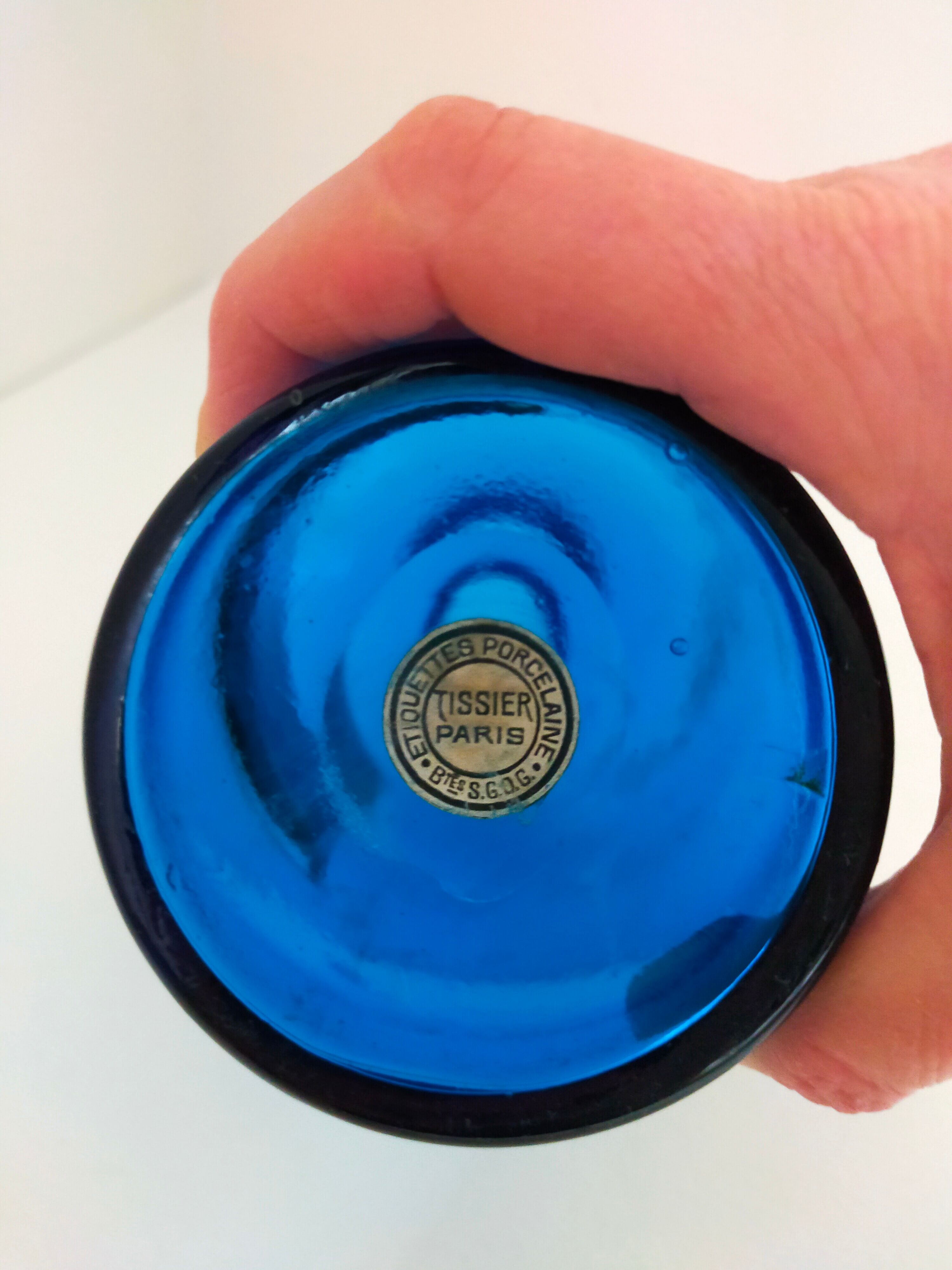 Blue pharmacy pot Tissier Paris Napoleon III