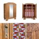 Armoire parisienne art déco chêne massif brut