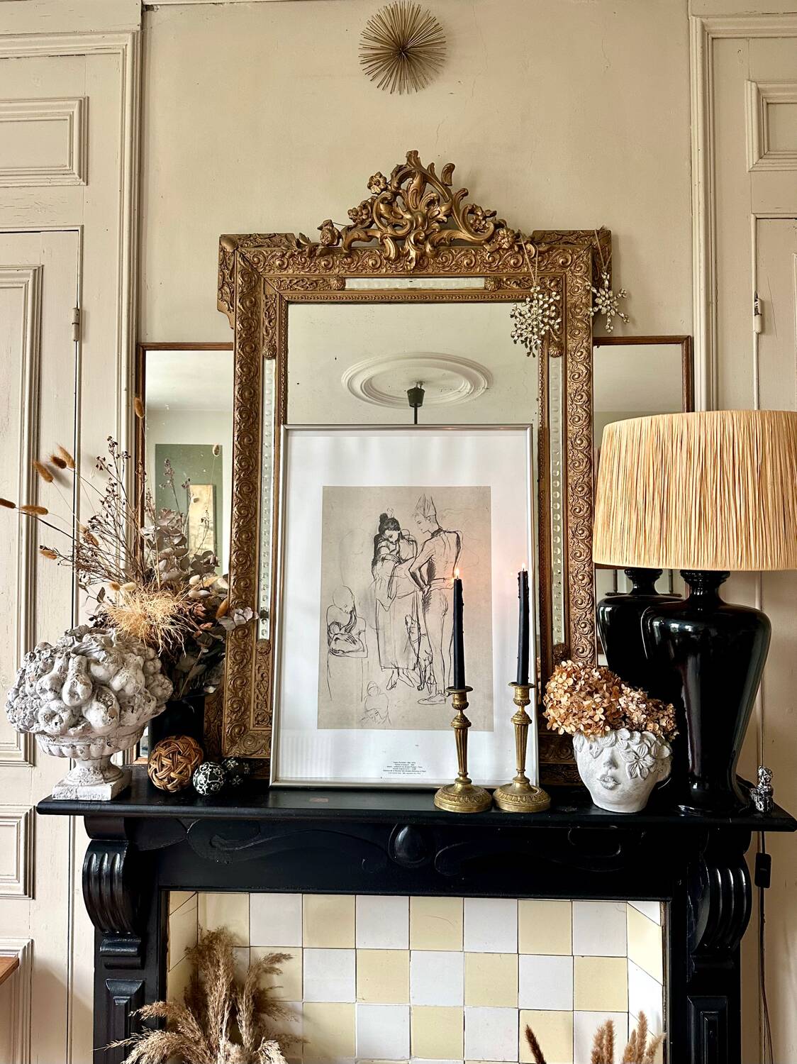 Pair of bronze candlesticks