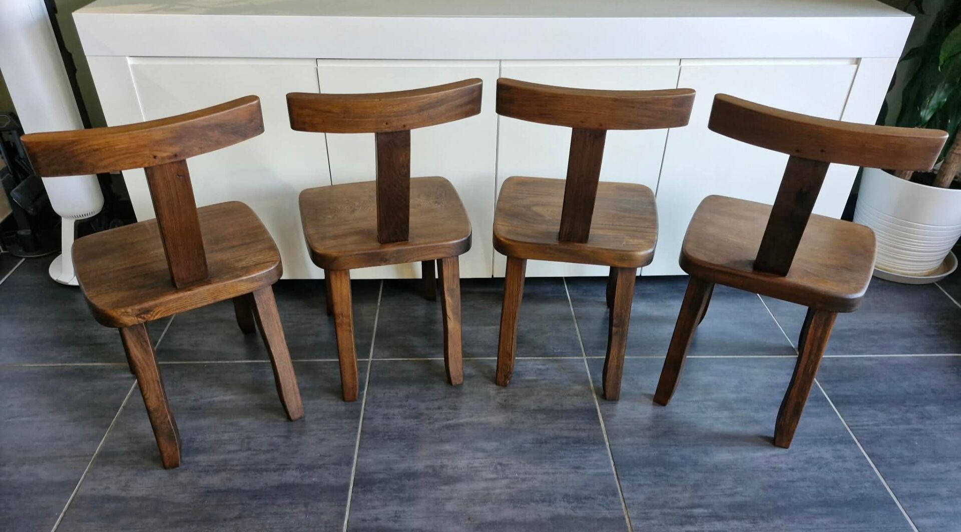 Set of 4 T chairs by Olavi Hanninen, 1960s