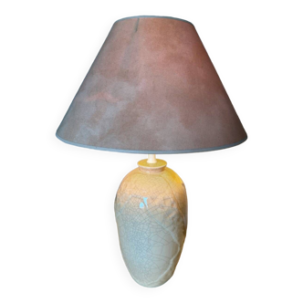 St Clément cracked ceramic lamp from the 70s