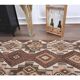Vintage Turkish Handmade Wool Cotton Brown Kilim Runner 103x424