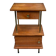 Mid-Century bedside table in solid teak/mahogany with brass, 1960.