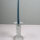 Scandinavian glass candlestick "ice glass" – Finnish design – 1960s