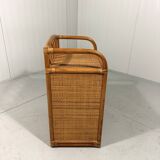 Rattan chest of drawers bedside table 1980’s