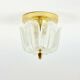 Mid-Century Modern Floral Glass & Brass Ceiling Light from Limburg, 1970s