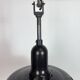 Industrial Black Enamel Factory Lamp with Porcelain Top, 1950s