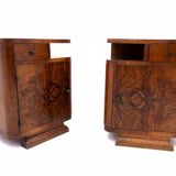 Pair of Art Deco bedside tables, Poland, 1930s.