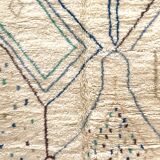 Moroccan Berber carpet Azilal with blue and green motifs 2,45x1,48m