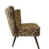 Vintage floral cocktail chair / armchair / single seater armchair