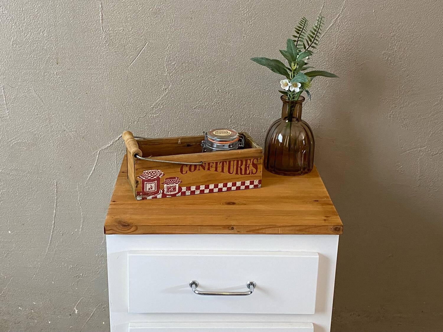 Vintage solid oak kitchen counter