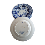 Assiettes 19 cm faïence bleu