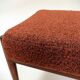 Set of two vintage-style footstools, bouclé cinnamon color