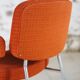 Vintage orange velvet armchair, 1970