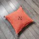 Coussin marocain orange en coton