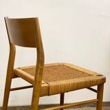 Mid century cherry wood dining chairs by Georg Leowald for Wilkhahn, Set of 4, Germany,1950s