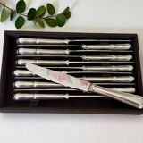 Ercuis 49-piece silver-plated cutlery set with Victoria knives