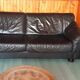 Molinari 3 seater black vintage sofa