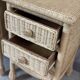 Pair of rattan bedside tables