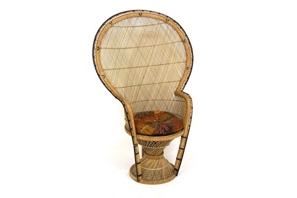 Fauteuil ''Emmanuelle'' en rotin Suède 1960