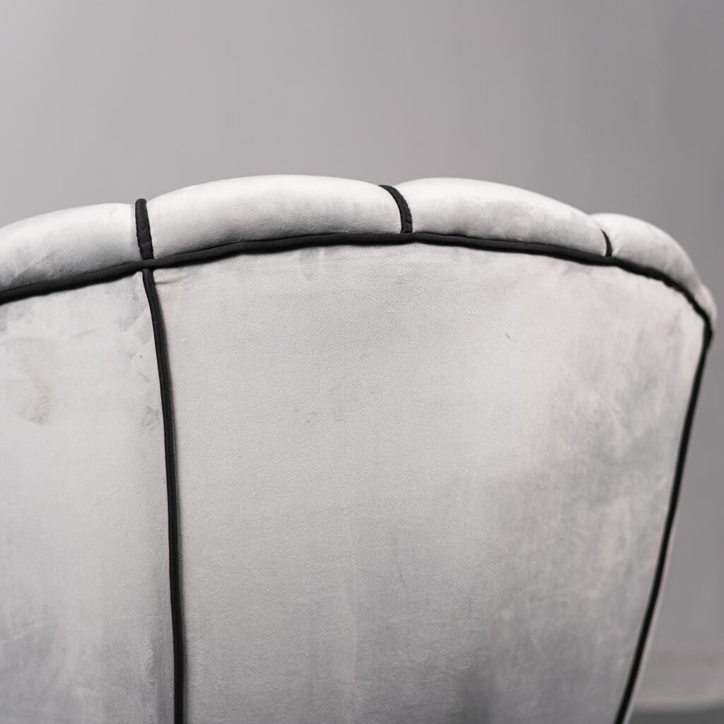 Fauteuil en velours gris 50