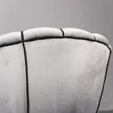 Armchair in gray velvet 50