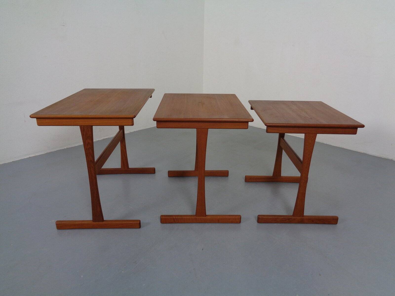Danish Teak Nesting Tables, 1960s, Set of 3
