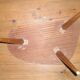 Table basse tripode vintage de forme libre 1960/70 à pieds compas