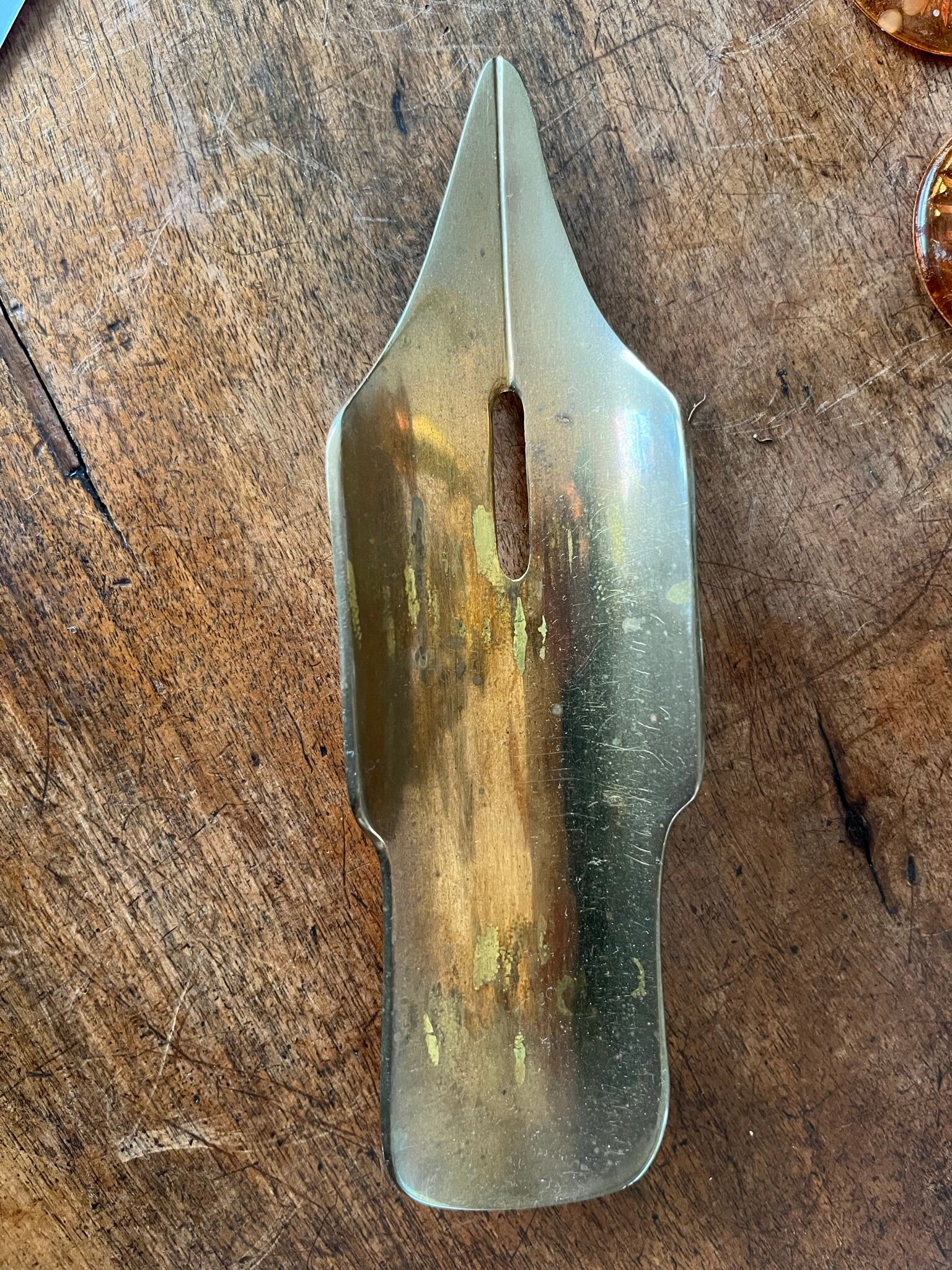 Brass pen tray