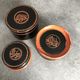 Asia decor animal paint decor of animal paint orange/black indoor laqué