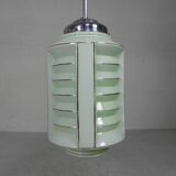 Art Deco pendant lamp with glass lantern shade, 1930s