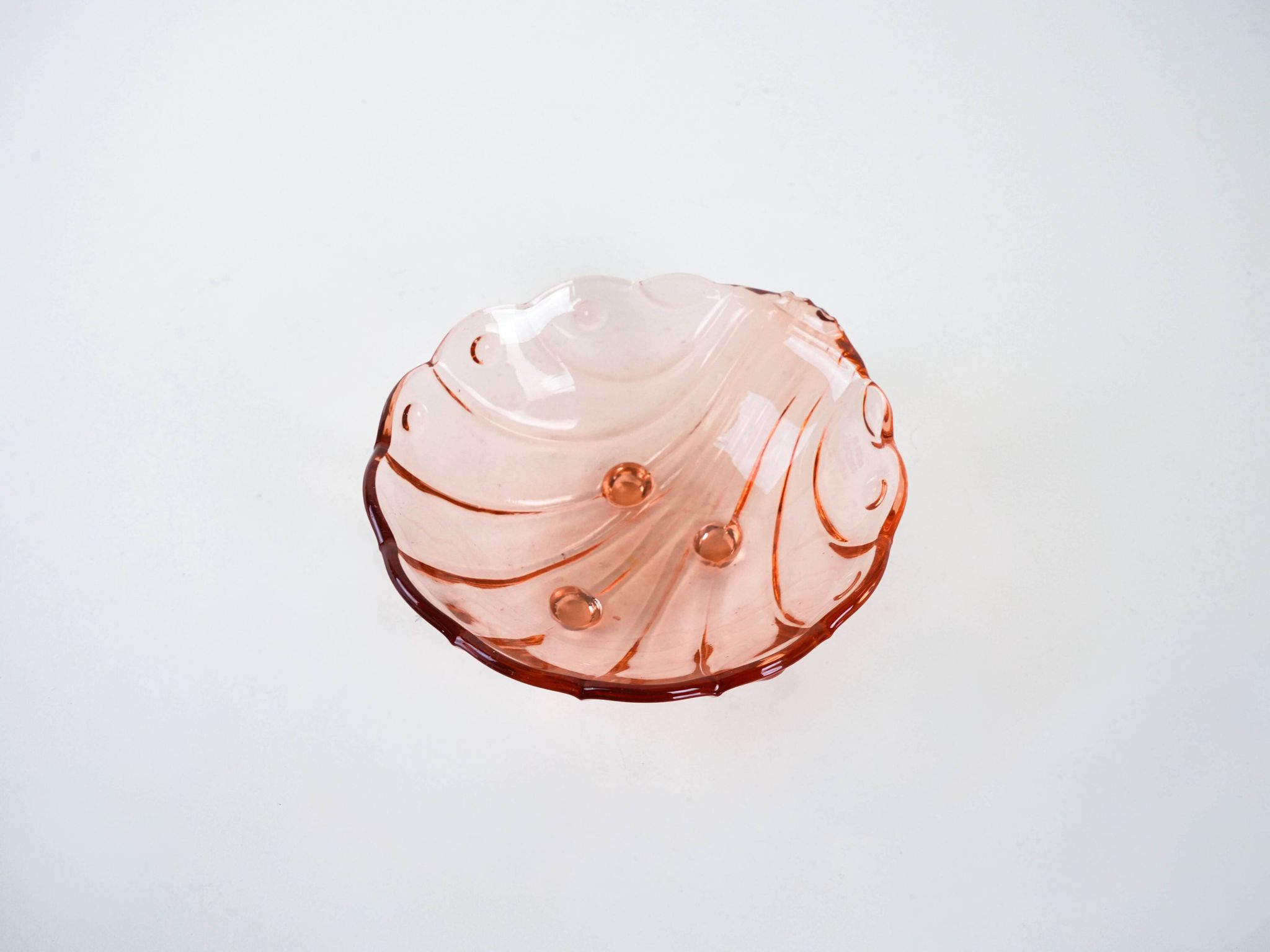 Glass platter, Italian design, 1960s, made in Italy