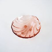 Glass platter, Italian design, 1960s, made in Italy