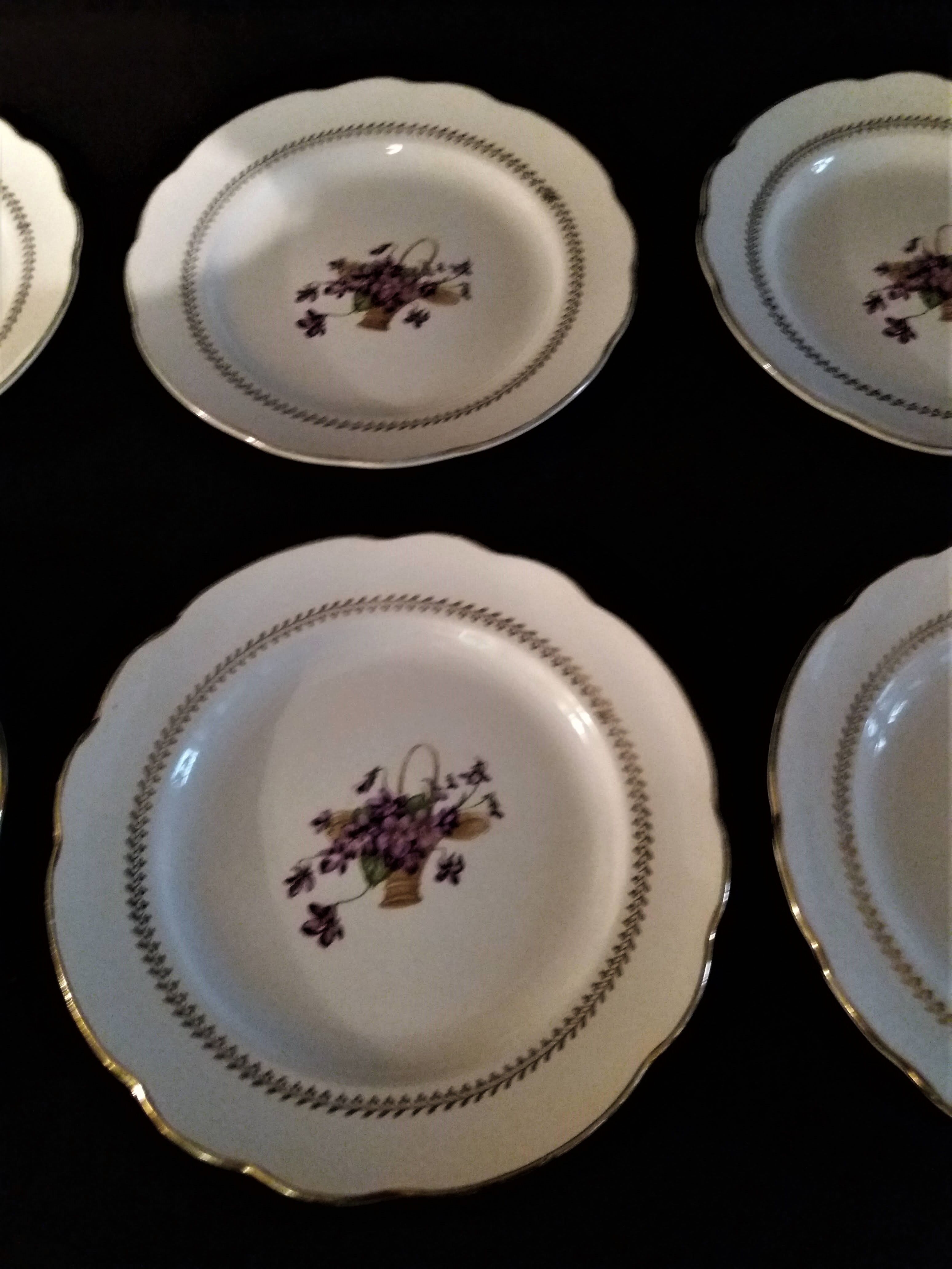 Series of six flat plates in Gien parmoence model Parma