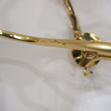 Five-branched luster /brass/tulips/vintage