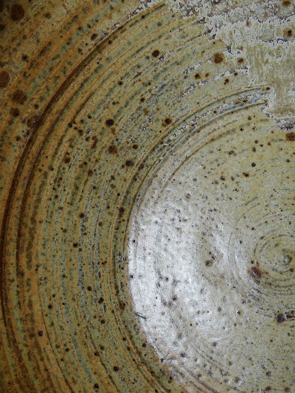 Large vintage Puisaye stoneware fruit bowl attributed to Jean-Pierre Prudhomme