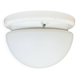 Vintage Ceiling Light with Milk Glass, 1980s