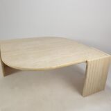 Mid-Century Italian Travertine Coffee Table, 1980's