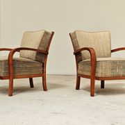 Paire de fauteuils Krasna Jizba Art déco bois massif