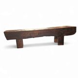 Brutalist /oak coffee / side table / 1960s /