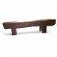 Table basse / d'appoint brutaliste en chêne / années 1960 /