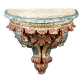 Console à abattant en bois sculpté, XVIIIe siècle