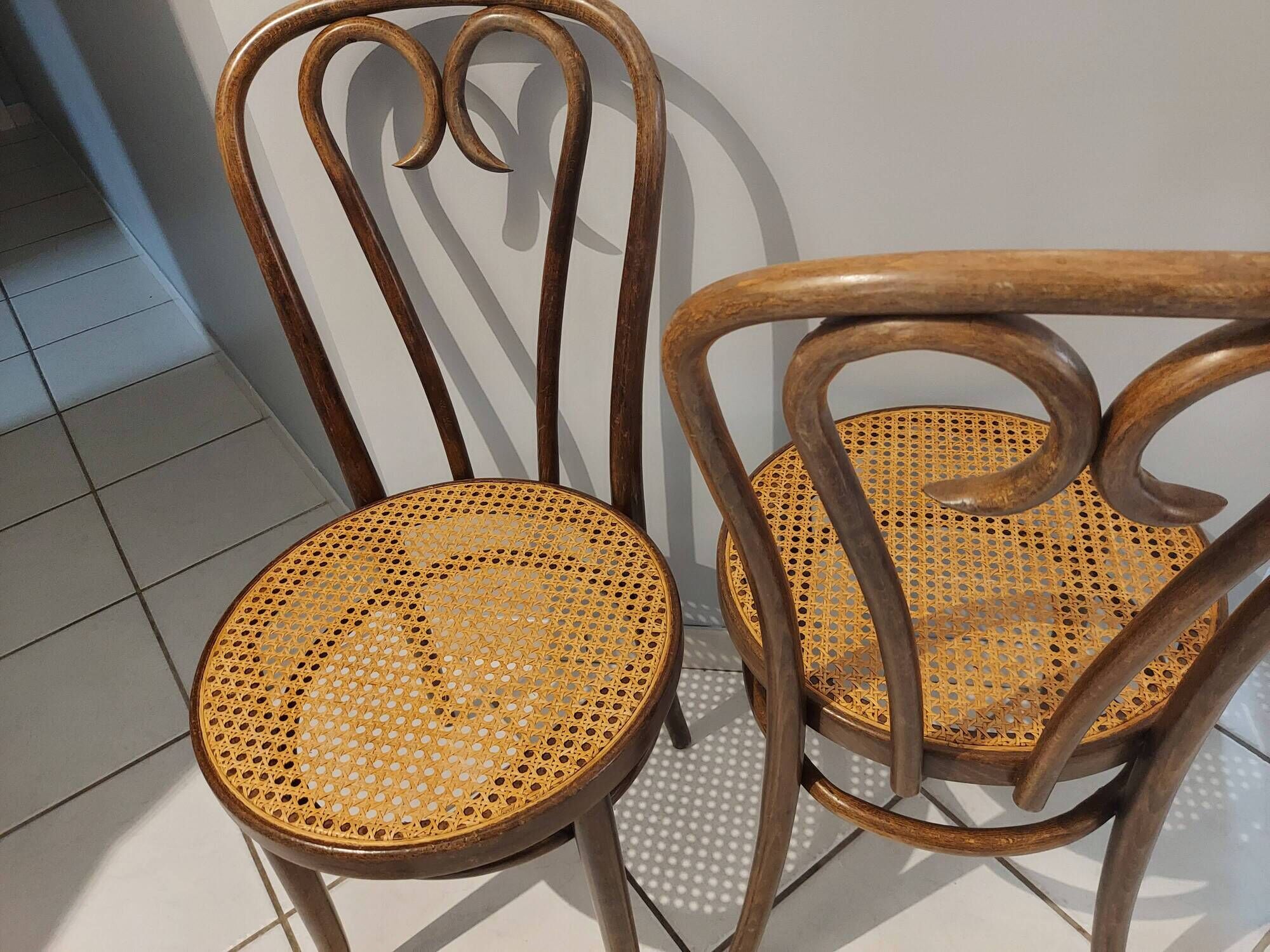 Suite of 4 chairs by Bistrot Thonet and Fischel