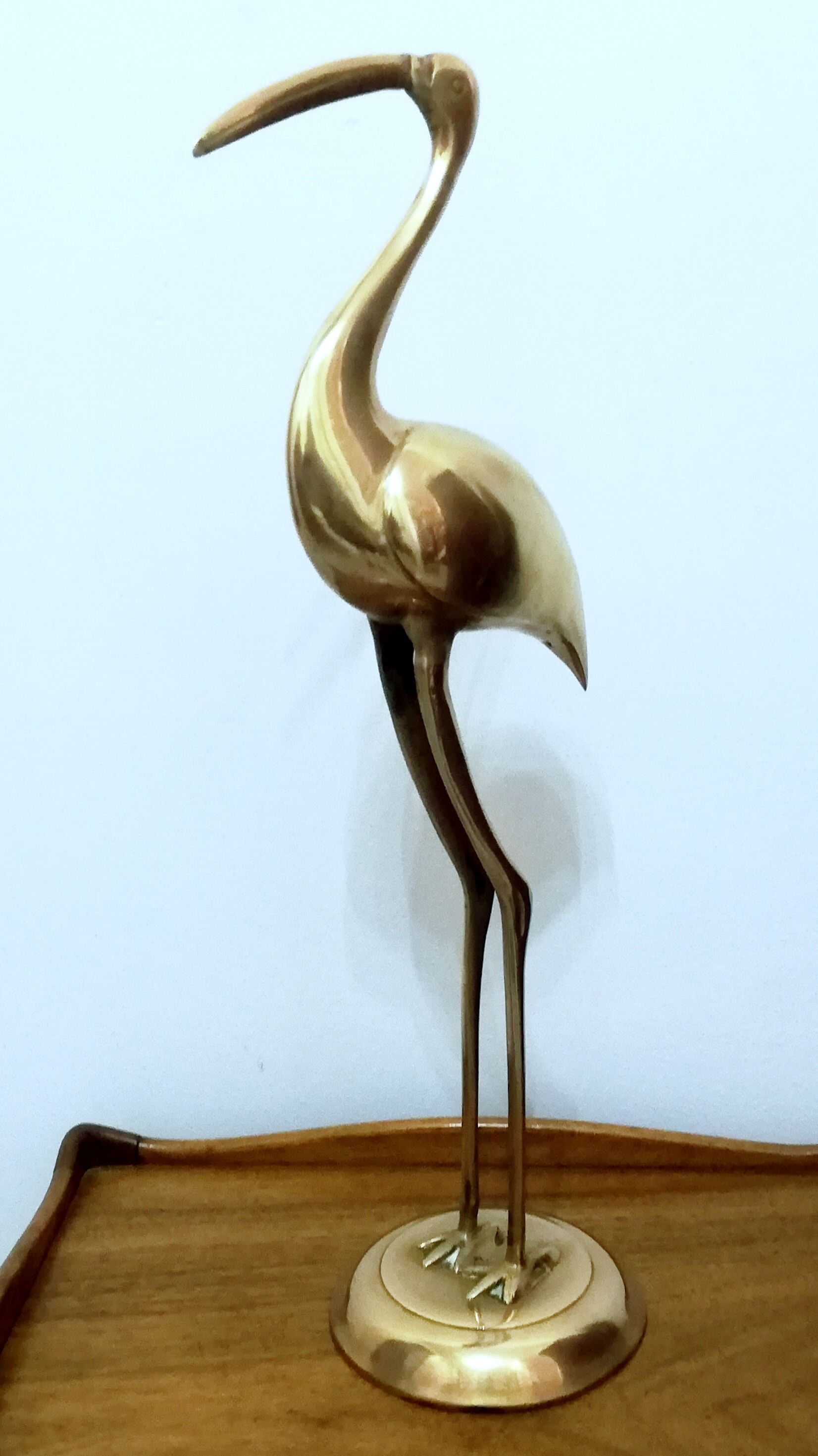 Ibis art deco in gilded bronze 43cm