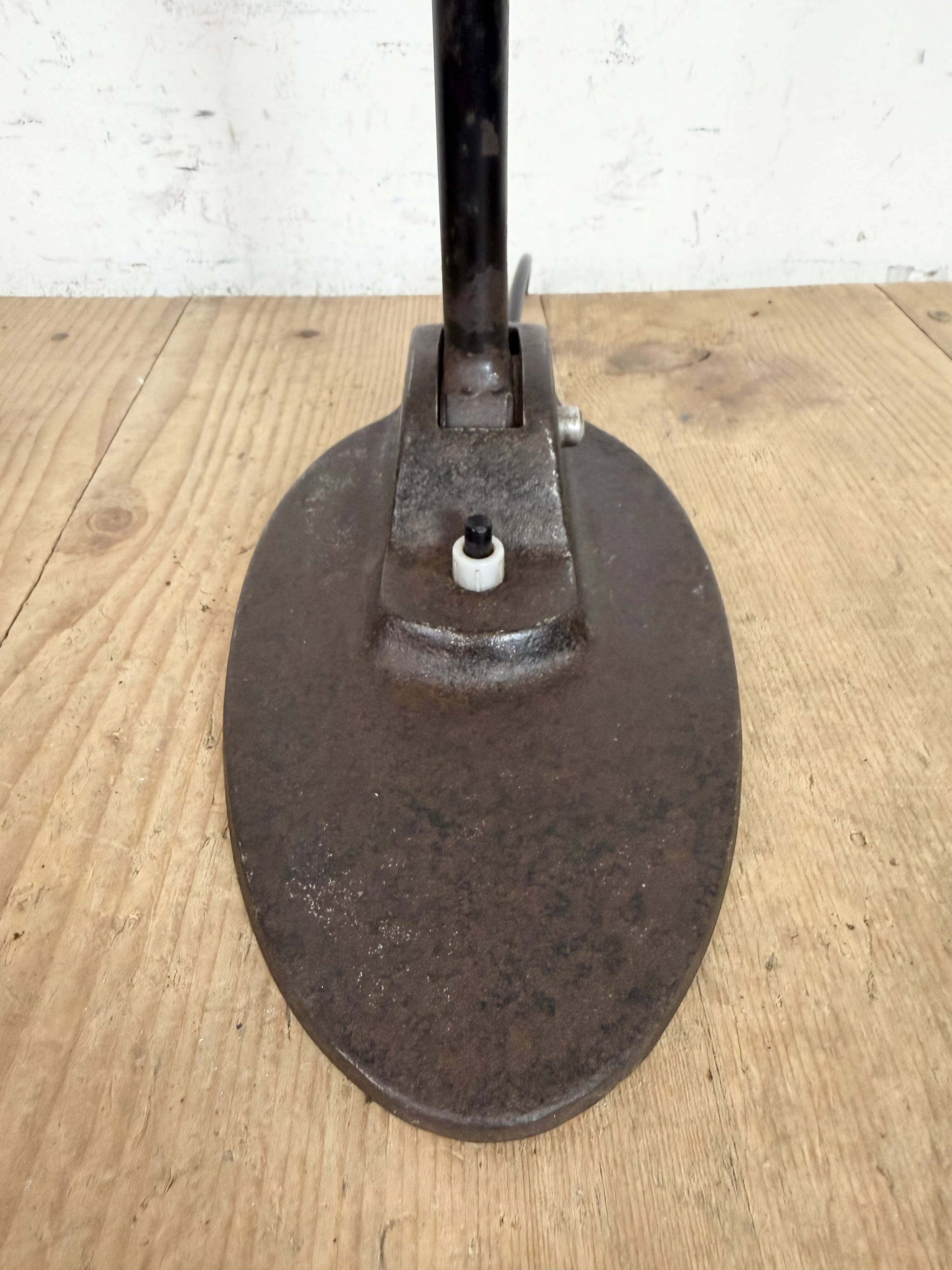 Industrial Black Enamel Bauhaus Desk Lamp, 1930s